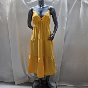 Rails Aviti Marigold Yellow Tiered Midi Dress Womens‎ Medium
